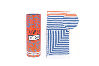 Towel To Go Telo Mare con Box Blu