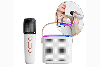Mini Karaoke Bluetooth con Microfono Bianco